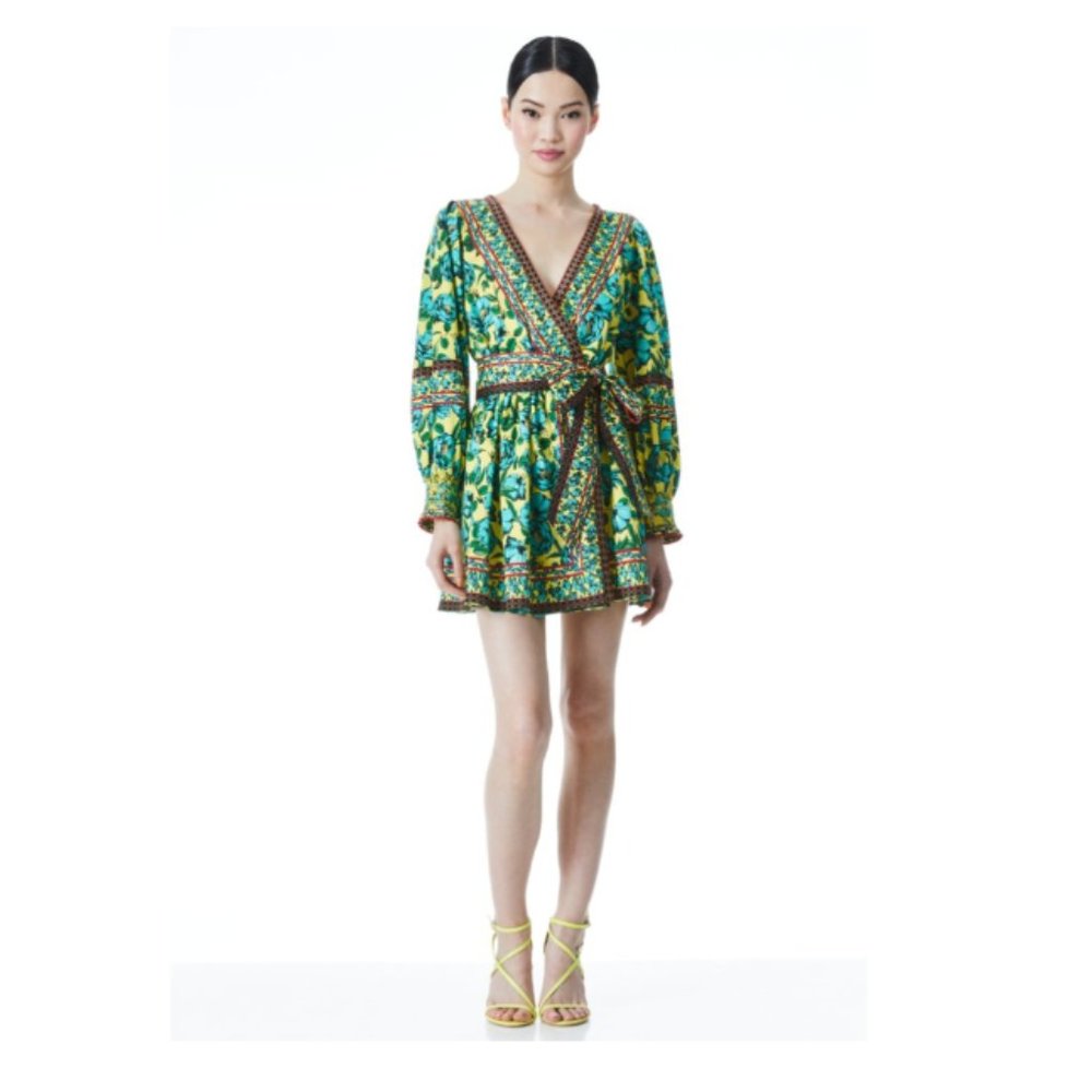 Alice + Olivia SIMONA MINI WRAP DRESS